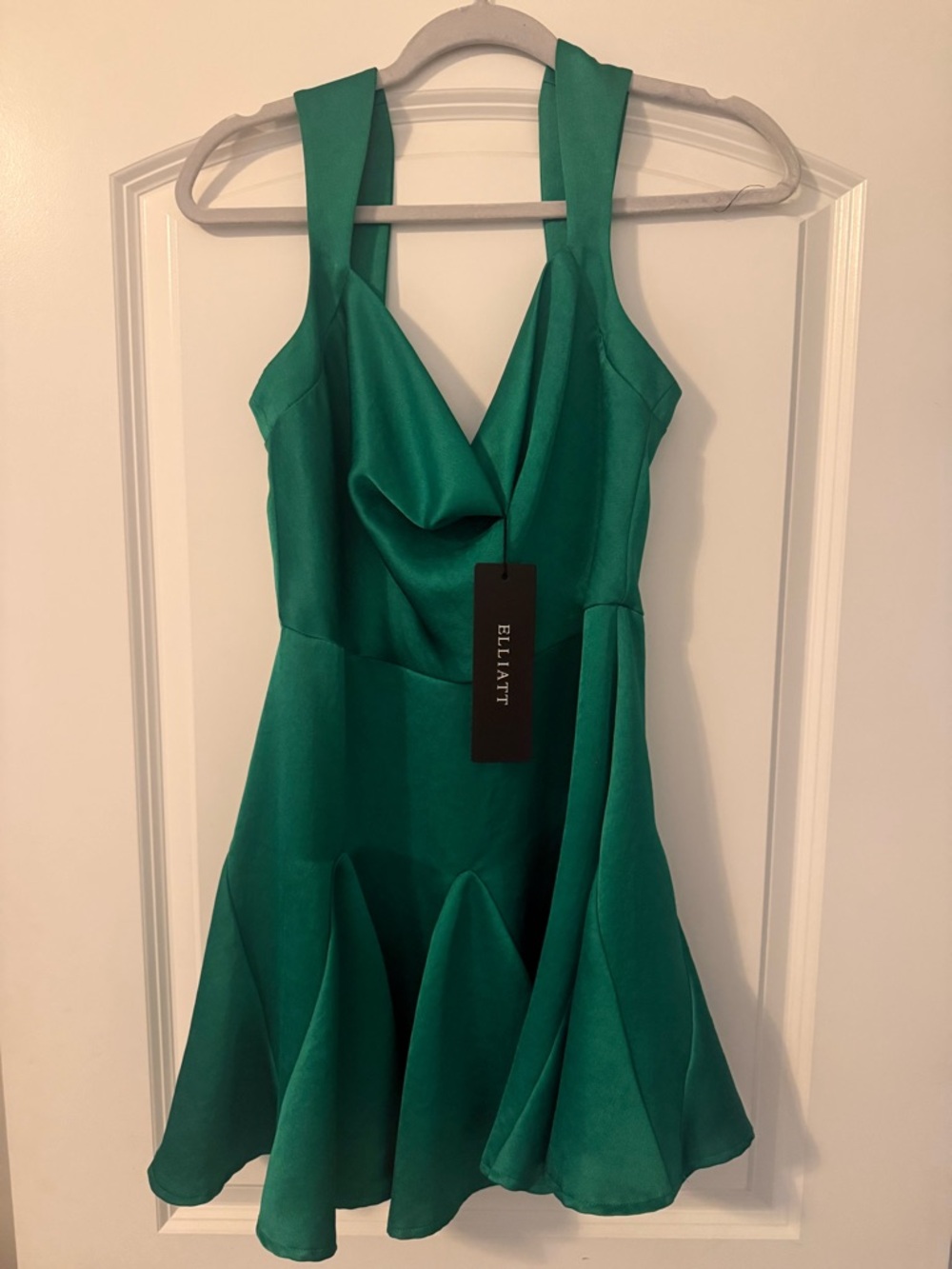 Elliatt Green Fit-and-Flare Dress